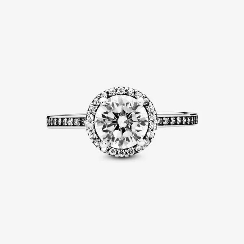 Pandora Round Sparkle Halo Ring